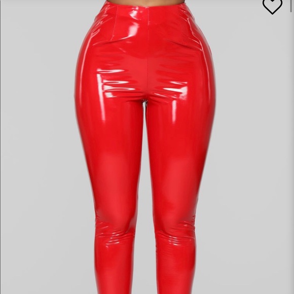 Fashion Nova Pants - Red latex pants Fashion Nova Pants - Red latex pants